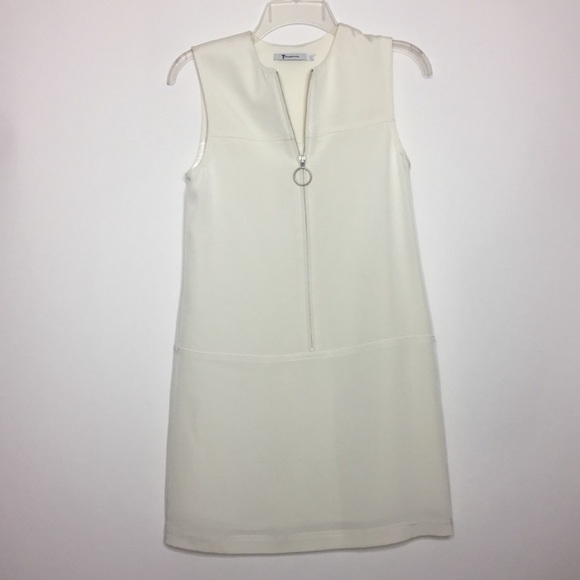 T Alexander Wang Zip Front Mini Dress 0 White - Picture 3 of 11